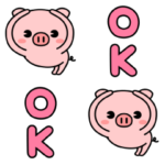 背景が動く！ただのぶたさん絵文字