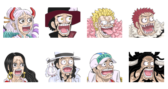 One Piece びっくり顔 スタンプ Line無料スタンプ 隠しスタンプ 人気スタンプ クチコミサイト スタンプバンク