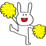 〈動く〉シンプル！白うさぎ♪