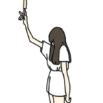 頑張る女の子のかわいい瞬間