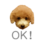トイプードルの使えるわんちゃんスタンプ