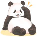 ふわふわパンダさんのスタンプ2