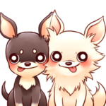 シロチワちゃんとクロチワちゃん