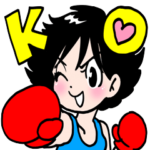 内田春菊が描く！ノックアウトスタンプ！