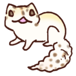 ヒョウ柄ヤモリのスタンプ