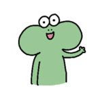 ゆるいカエルのスタンプ