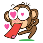 ゆかいなサルのスタンプ