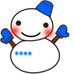 可愛い雪だるまのカスタムスタンプ