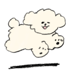 ゆるいぬスタンプ「トイプードル」