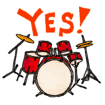 ドラム好きのためのスタンプ