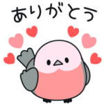 ハートがいっぱい♡まんまるインコ