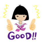 ポジティブな言葉で挨拶する女子学生