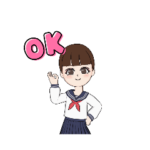 可愛い 学生スタンプ ～女の子～