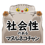 社会性のあるマヌルネコチャンスタンプ