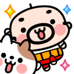 飛び出す！毎日使える★おやじ君と猫の挨拶