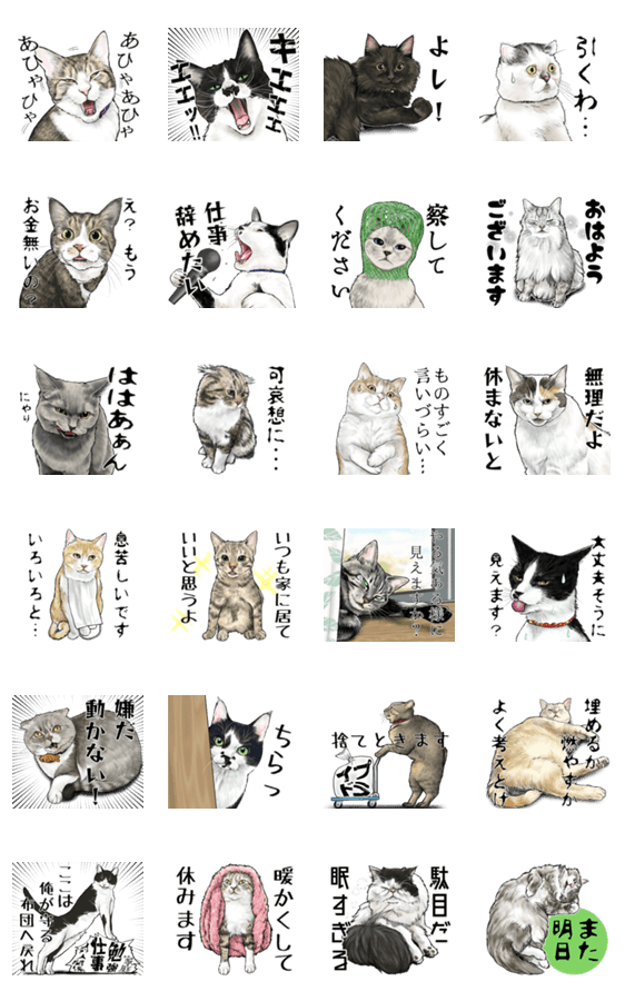 意外と使えるリアル猫スタンプ3 Line無料スタンプ 隠しスタンプ 人気スタンプ クチコミサイト スタンプバンク