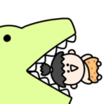 毎日シュールなミニ恐竜　※原始人付き