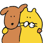 きいろねこさんと友達のいぬさん