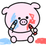 ちょっと疲れたシュールなミニぶた