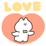 ペアで使えるスタンプ　ねこちゃんver