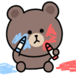 ちょっと疲れたシュールなミニブラウン