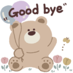 ぬいぐるみのくまさん。日常スタンプ