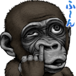ゴリラ・ゴリラの赤ちゃんスタンプ