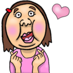 可愛すぎない女子のスタンプ