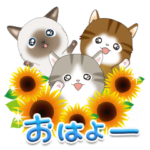 ちびニャンず♡夏スタンプ