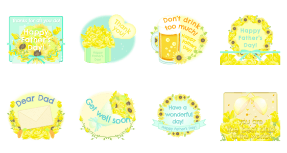 英語版 飛び出す 父の日 花が咲く