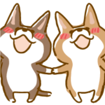 コーギーの四コマスタンプ