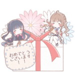 猫耳パーカー女子達のメッセージスタンプ