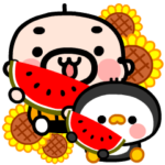 夏だ！飛び出す！おやじ君とペンギンちゃん