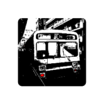 シンプルでオシャレな鉄道スタンプ