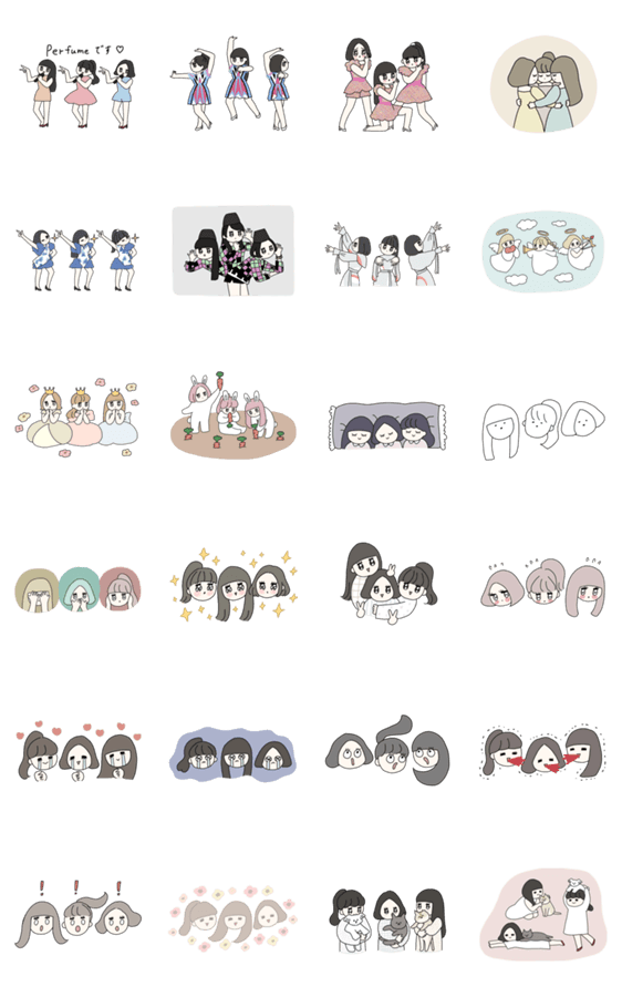 Perfumeといっしょ By Naotte Line無料スタンプ 隠しスタンプ 人気スタンプ クチコミサイト スタンプバンク
