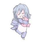 オッドアイ着ぐるみサメの子スタンプ