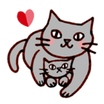 グレー系ネコちゃんの気持ちと挨拶！