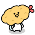 家族ライン。シュールなミニエビフライ