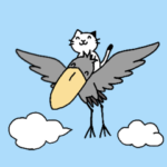 動く!✨ハシビロコウと猫