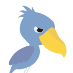 動くハシビロコウ ヨツバさんスタンプ