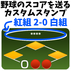野球のスコアを送るカスタムスタンプ 無料スタンプ 隠しスタンプ Lineクチコミサイト スタンプバンク