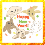 年中使える干支スタンプ♡うさぎさんと一緒