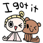 nenerinシンプル日常会話スタンプ672英語