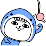 じろりねこ着ぐるみシンプル挨拶微妙