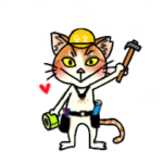 舞台スタッフのねこ