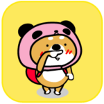 柴犬パンダ。春満開。