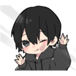 黒 パーカーくん