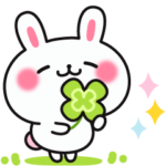 やさしいウサギの使えるアニメスタンプ