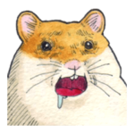可愛らしいハムスターのスタンプ