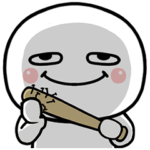 white and round person